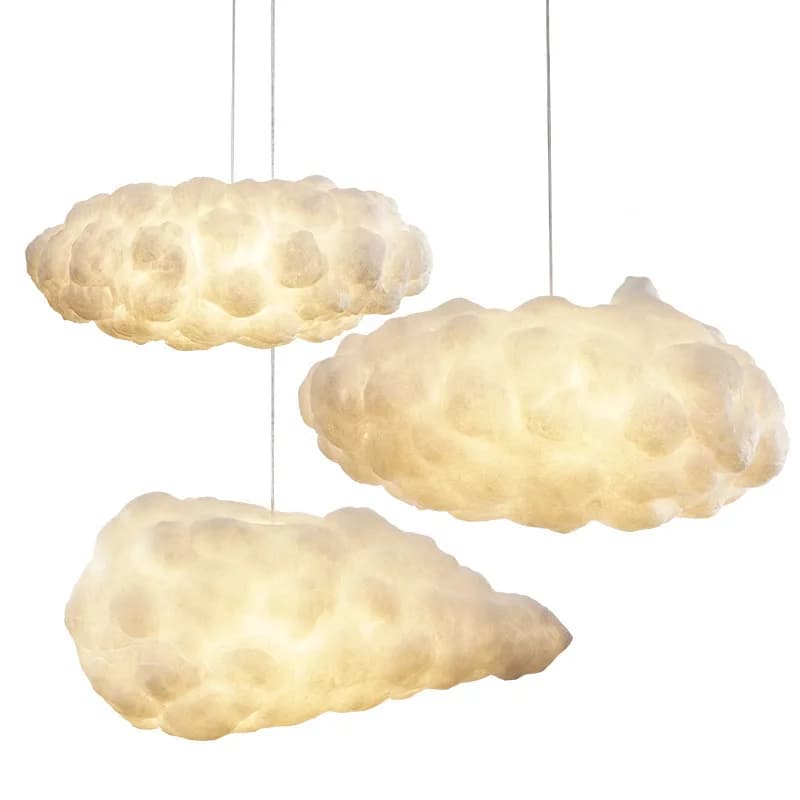 Kids' Room New Design Pendant Lamp - 11 Style Options Simulation Cloud Silk Cotton LED for Living Restaurant Indoor Decor