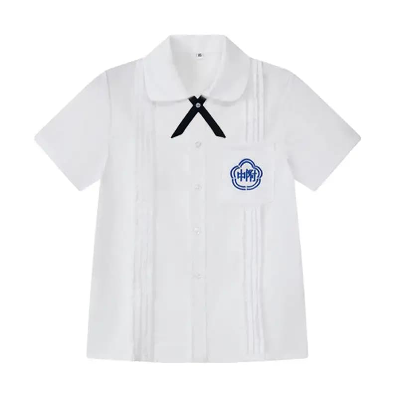 White JK School Uniform Shirt Set