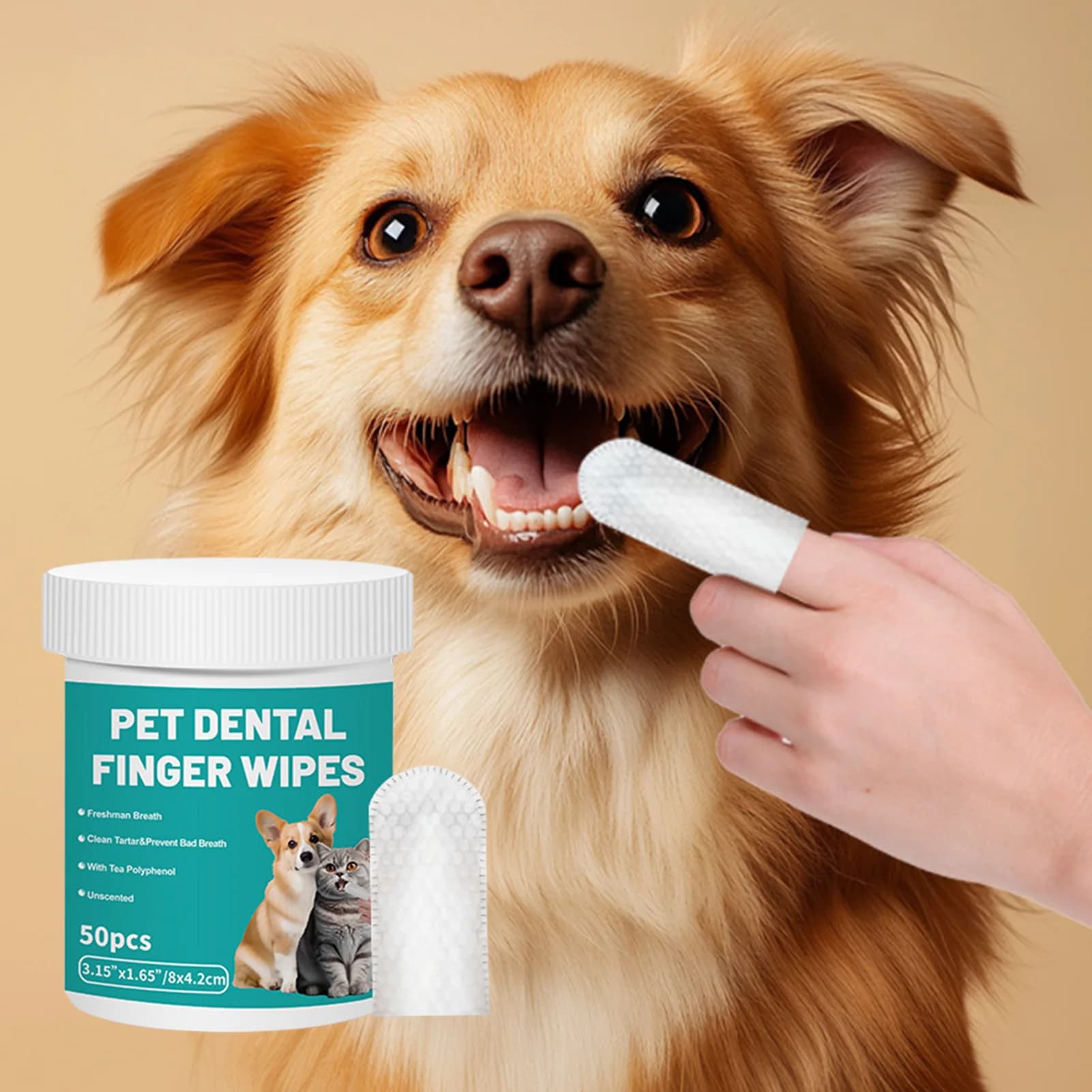 Dog and Cat Teeth Cleaning Finger Wipes