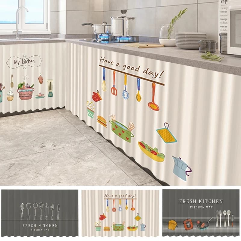 Self-Adhesive Kitchen Cabinet Half Curtain