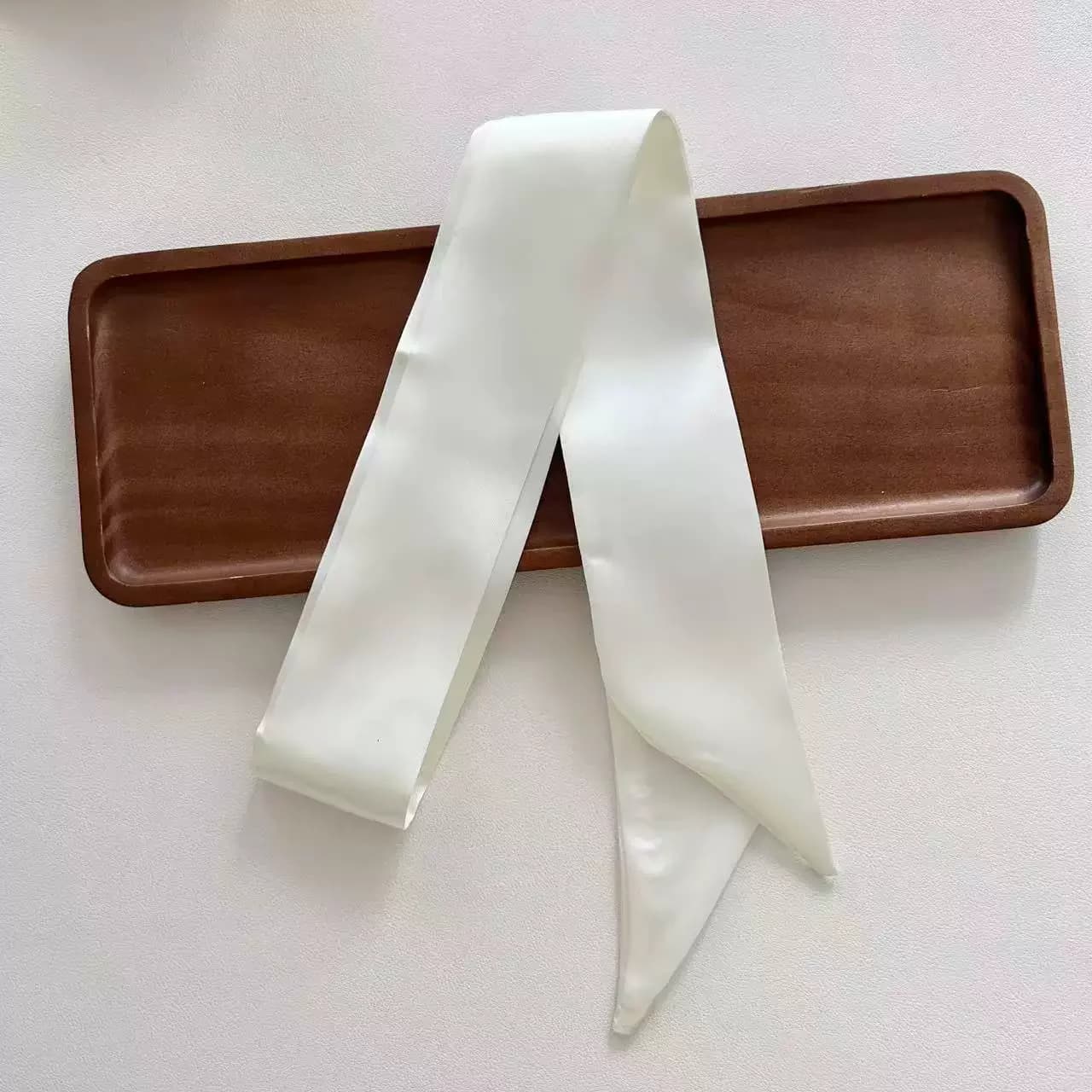 Long Skinny Satin Hair Scarf Headband