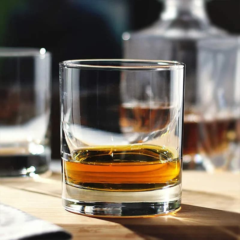 Clear Tumbler Glasses with Modern Lines 285ml