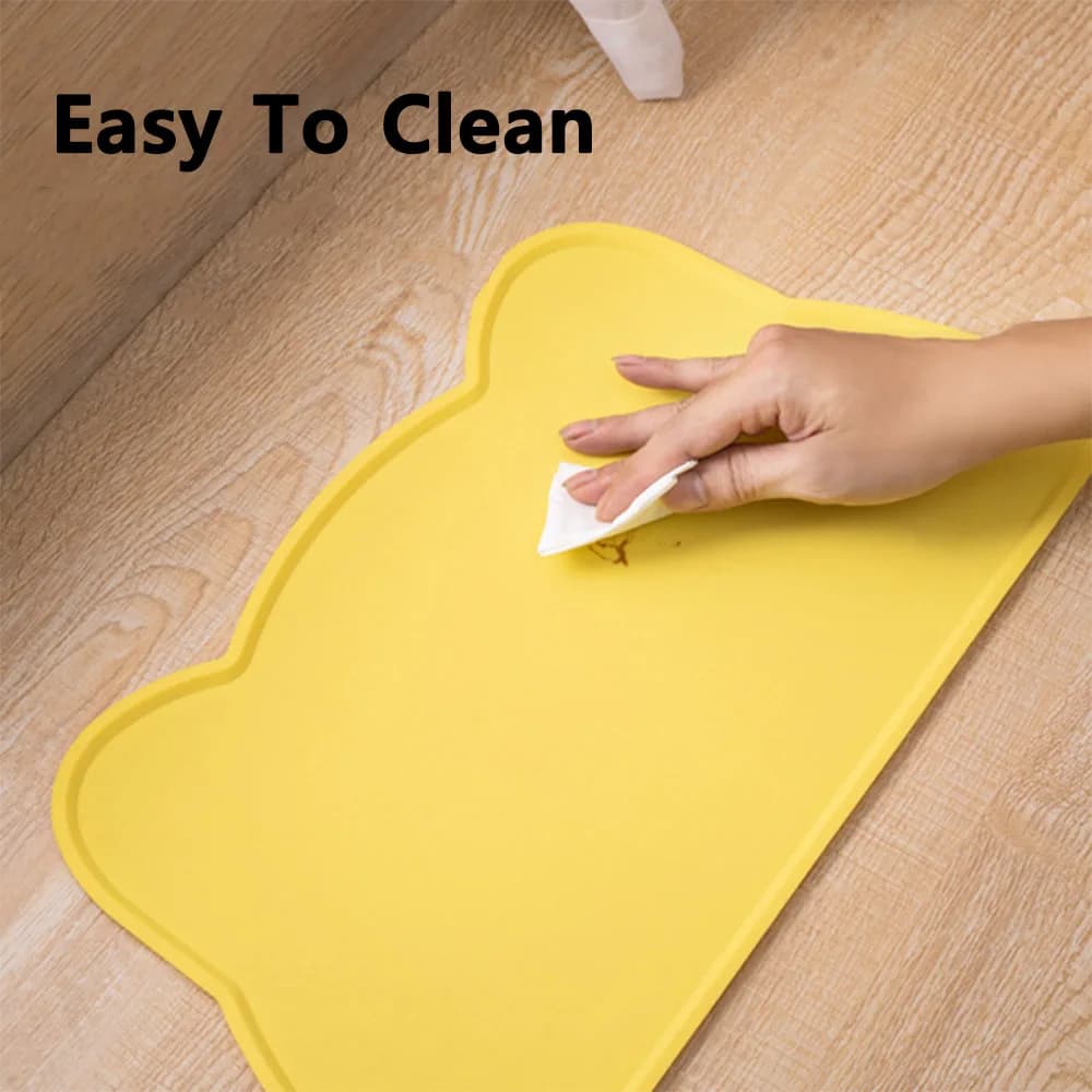 Silicone Pet Feeding Mat with Raised Edge