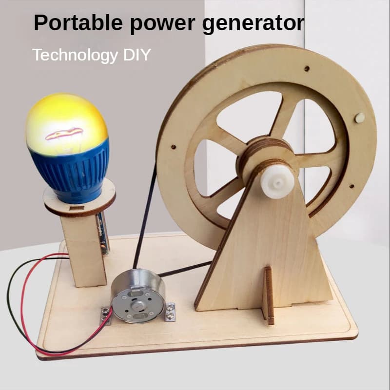 Hand-cranked Generator Handmade Diy Material Physics Stem Toys Experiment Random Color
