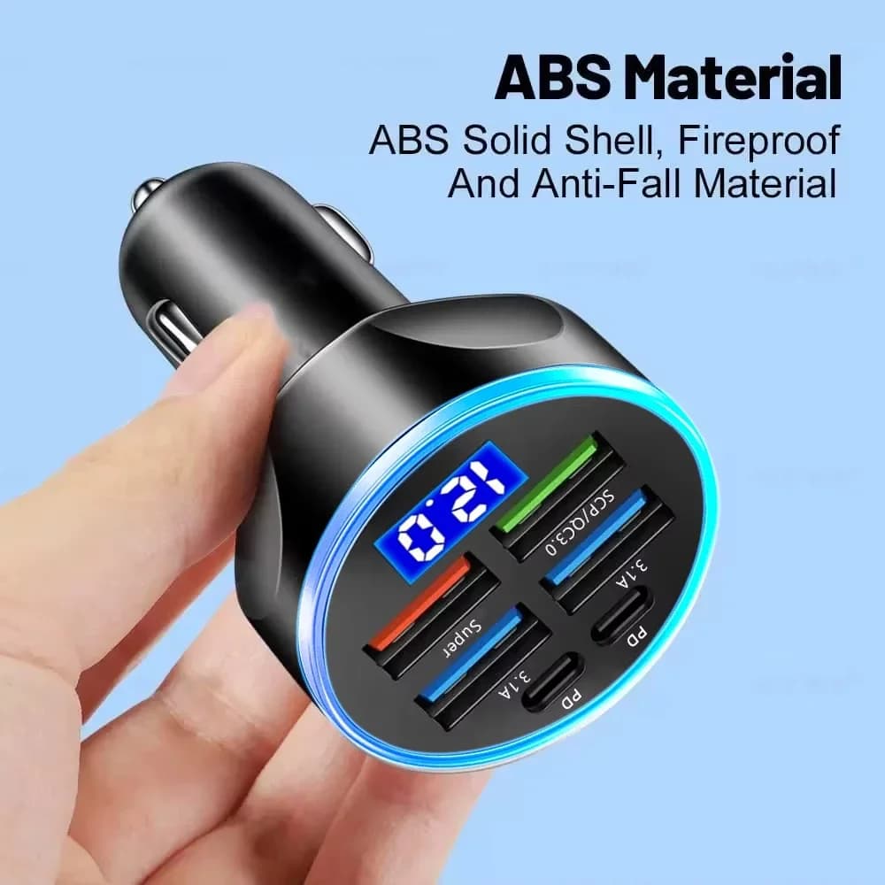 250W PD Car Charger with Digital Display