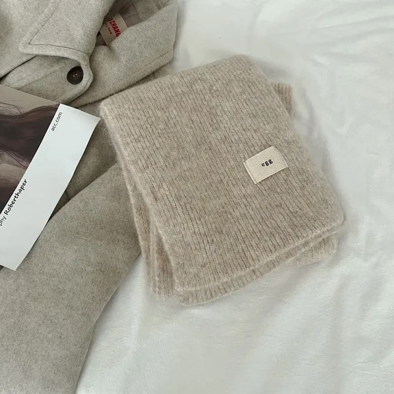 Women's Knitted Thickened Mohair Scarf