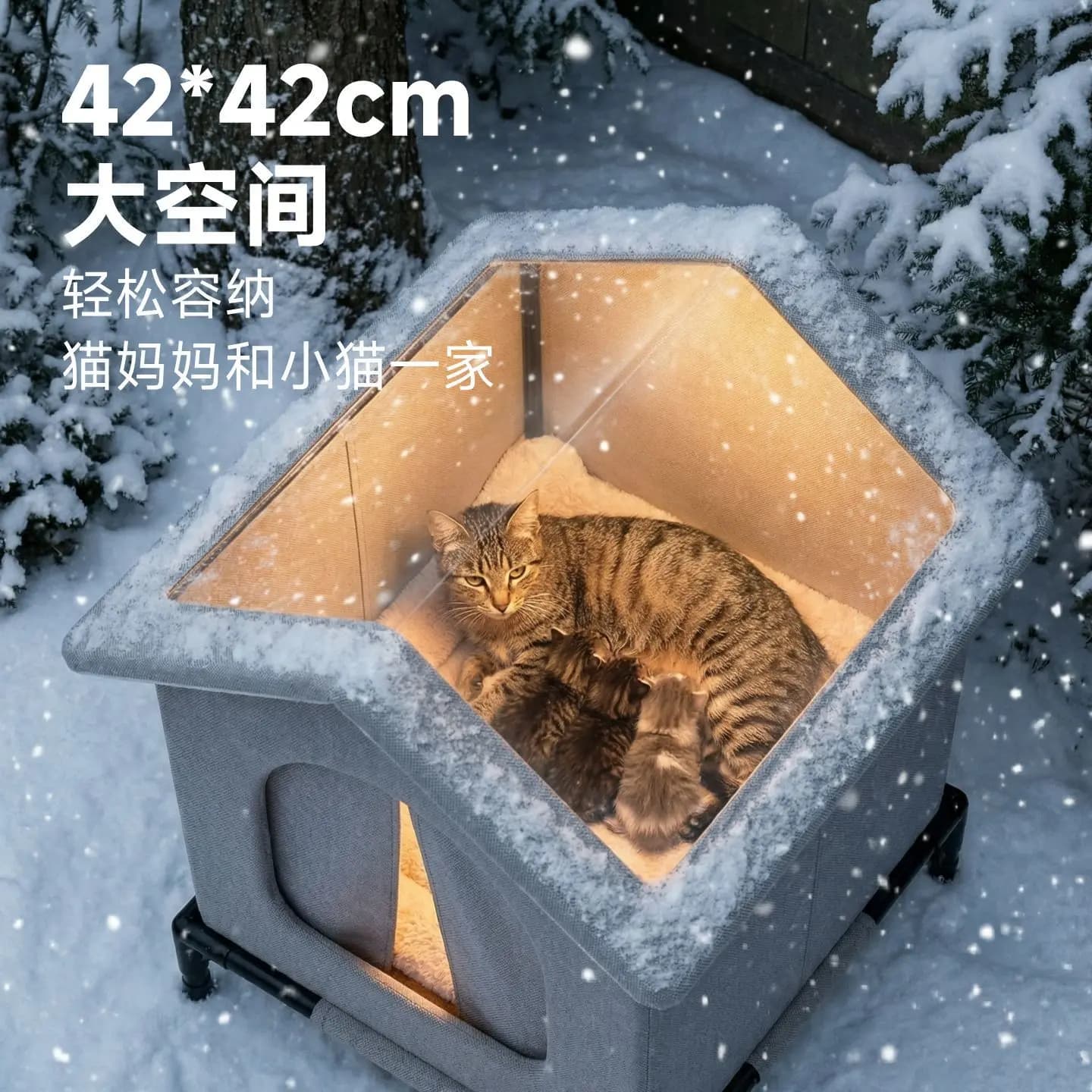 Outdoor All-Season Cat and Small Dog House