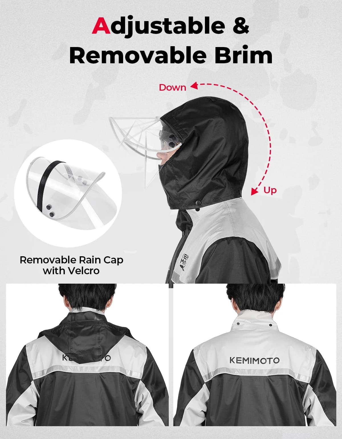Men's Waterproof Rain Suit with Reflective Strips