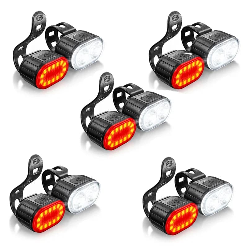 Rechargeable LED Bike Front and Rear Lights
