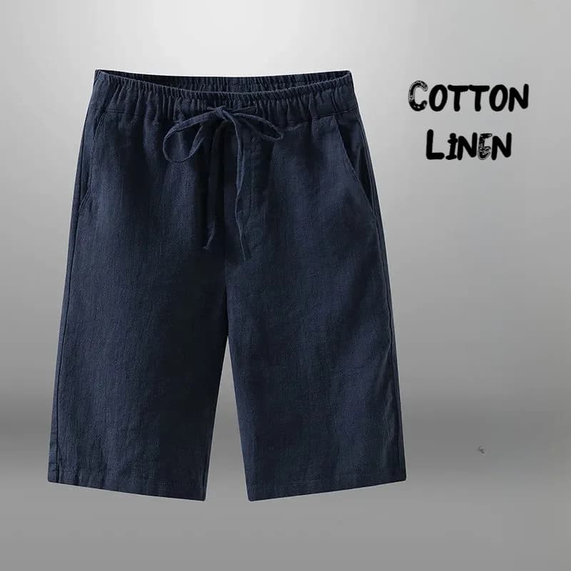 Men's Cotton Linen Casual Shorts