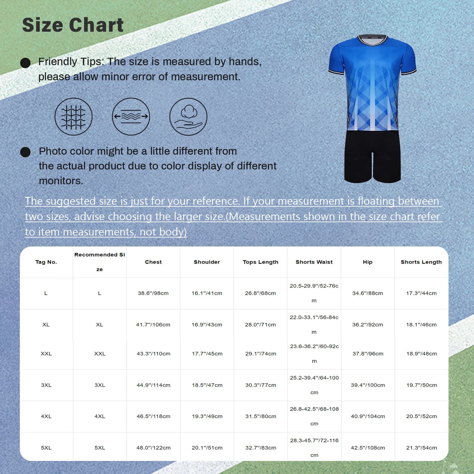 Men's V-Neck Graphic Print Training Uniform Set