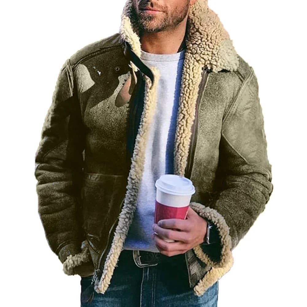 Men's Faux Leather Motorcycle Jacket