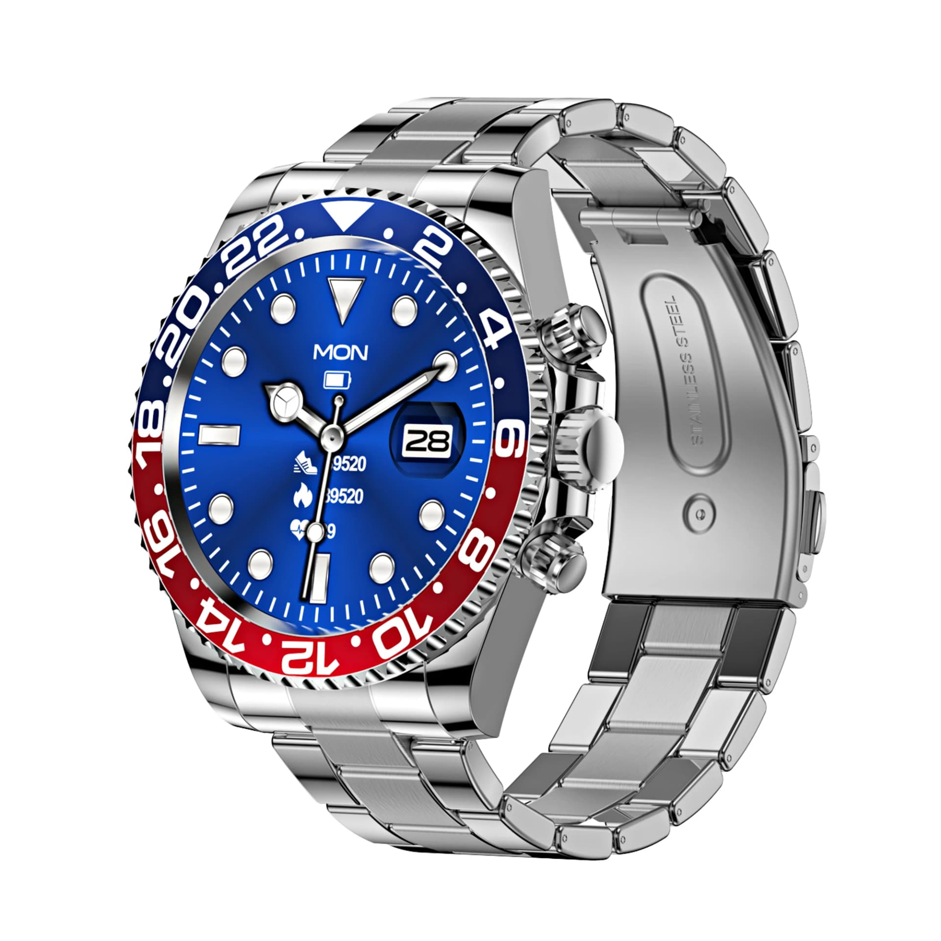 The 2025 new smart watch supports Bluetooth calls, health monitoring, stainless steel body, rugged and durable