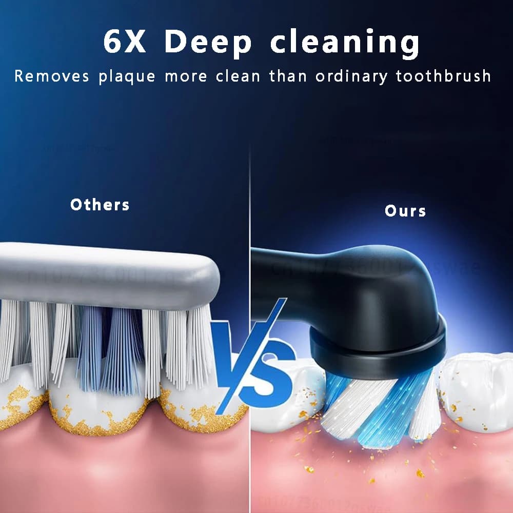 Electric Rotary Toothbrush with Timer and Heads
