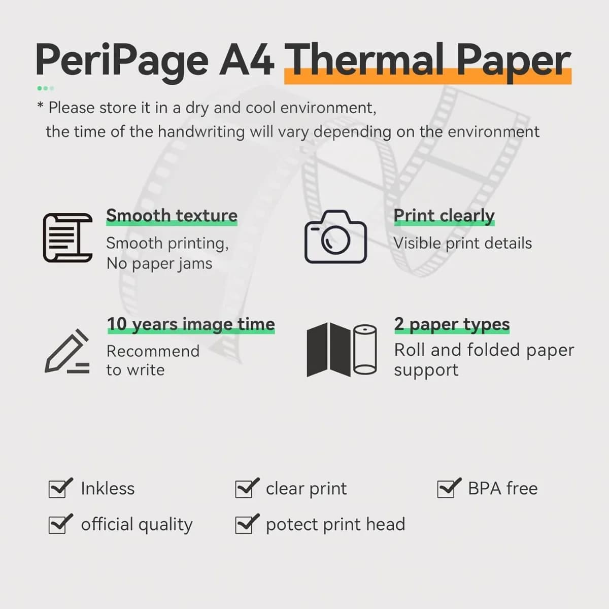 Thermal Paper 100 Sheets A4 Letter Size