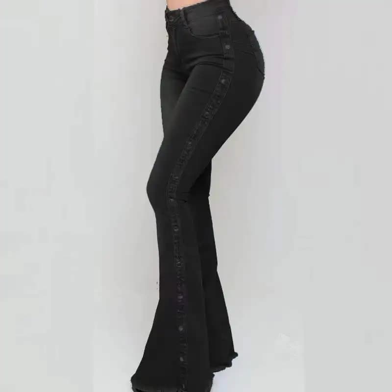 High Waist Stretch Flare Denim Jeans
