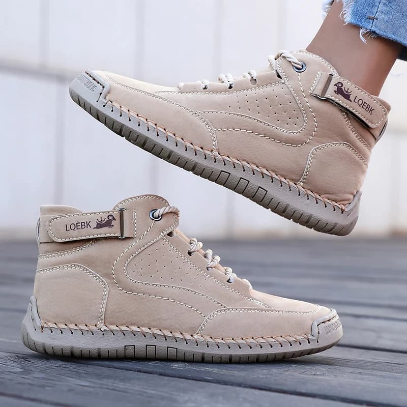Shoes for Women Spring/Autumn Handmade Leather Casual Shoes Fashion Softe Causal Walking Sneakers Breathable Women's Ankle Boots