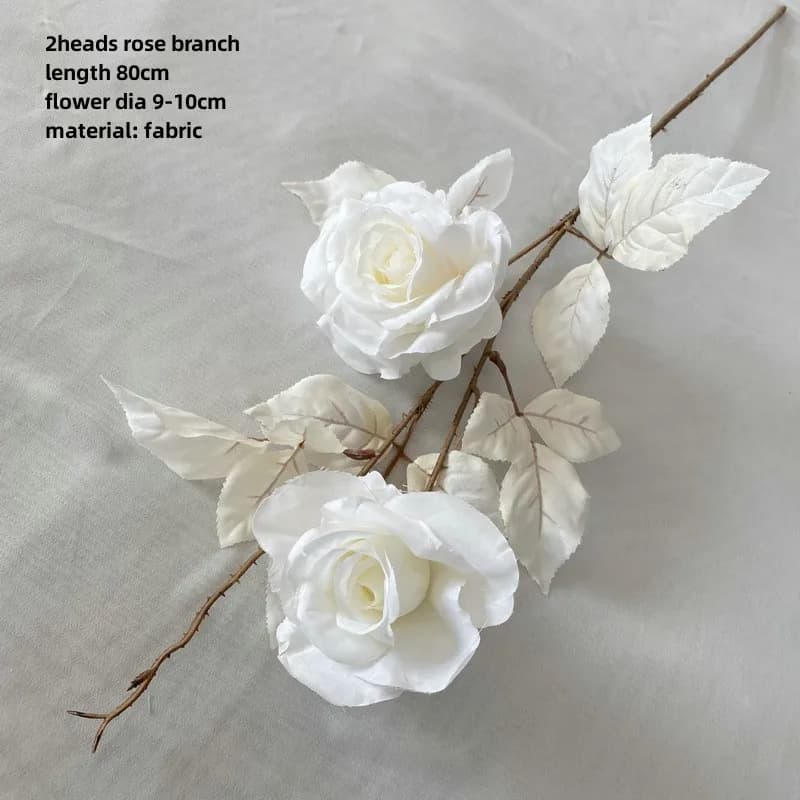 Wedding Decor Rose white artificial rose flower Green leaf row road guide Hydrangea flower silk flower