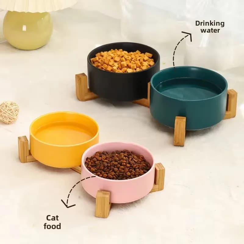 Elevated Ceramic Pet Bowl Feeder Set
