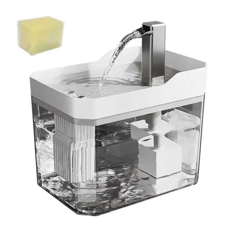 Clear Circulating Cat Water Fountain