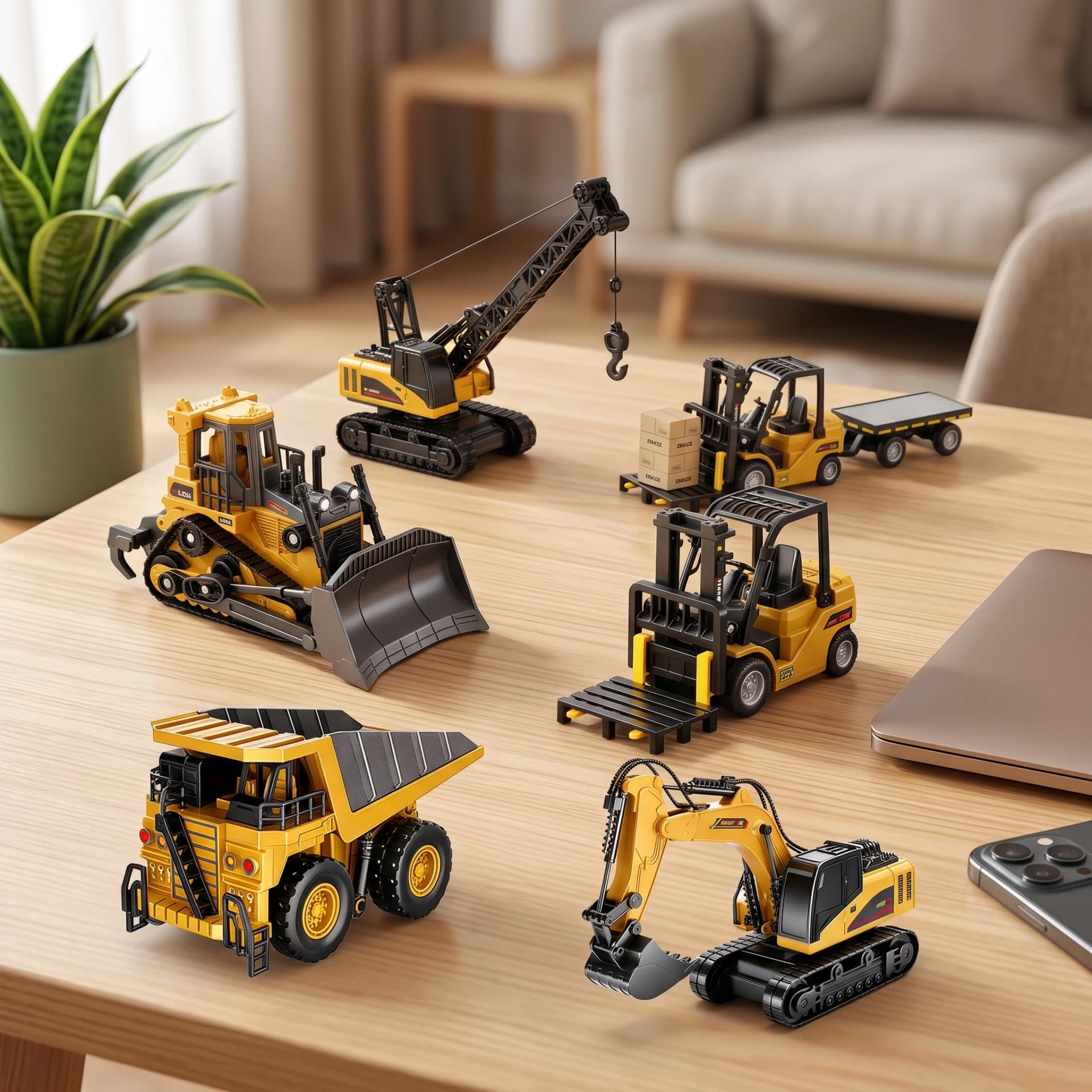 Remote Control Construction Vehicle Toy Set