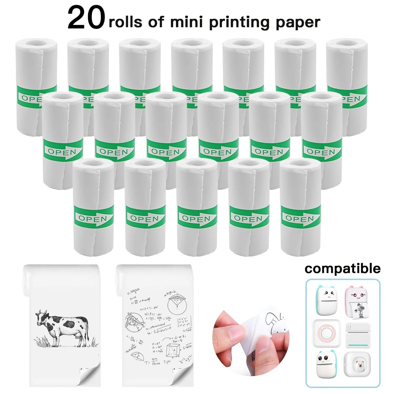 Thermal Sticker Paper Rolls 57x25mm White