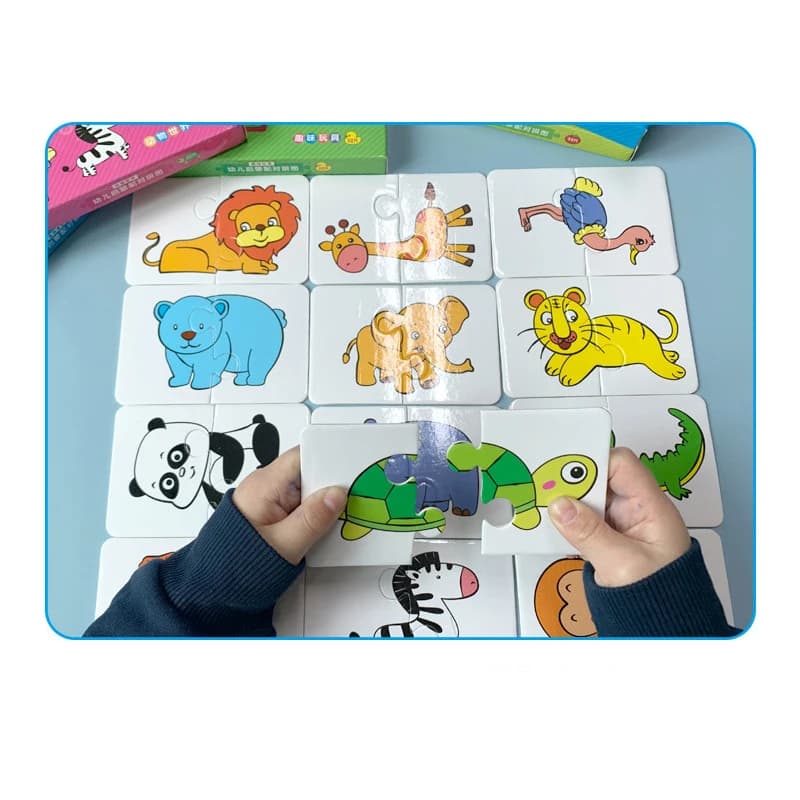 Montessori Matching Puzzle Cards for Toddlers