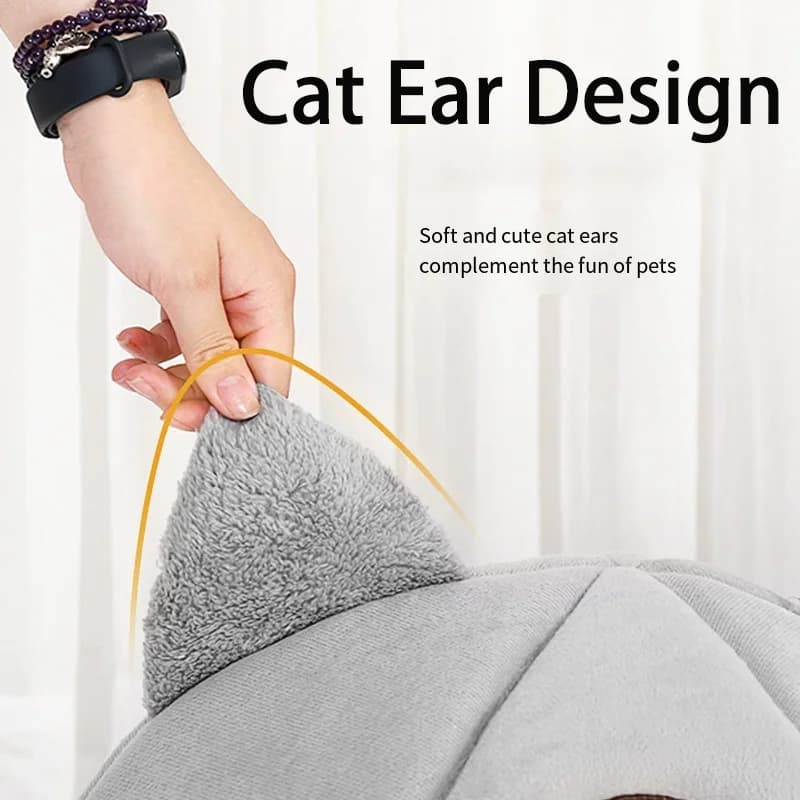 Winter Cat Bed Semi-Enclosed Cave
