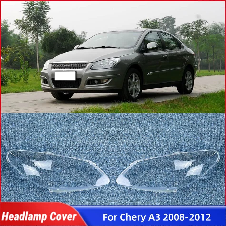 For Chery A3 2008 2009 2010 2011 2012 Car Accessories For Cars Lampshade Caps Headlights Lights Glass