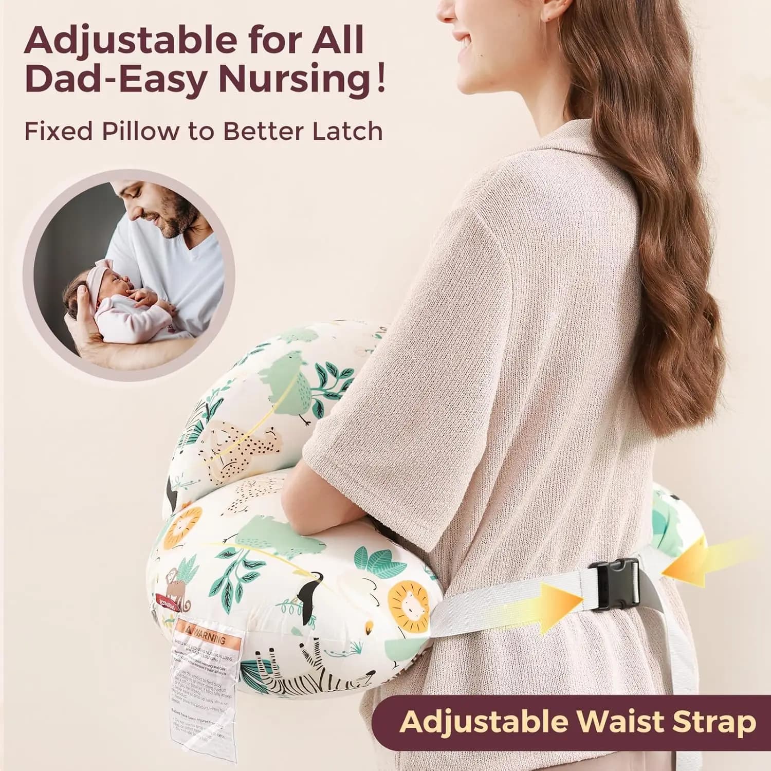 Nursing Pillow with Adjustable Buckle