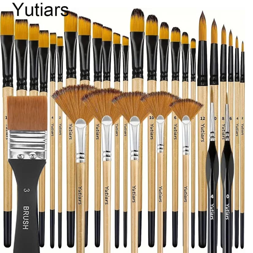 Acrylic Paint Brush Set, 28/32 Piece