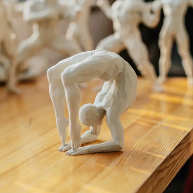 Yoga Man Figurine - Minimalist Home Decor Statue, Spiritual Accent for Living Room, Desktop, Bar & Gym Interiors,3D Printed