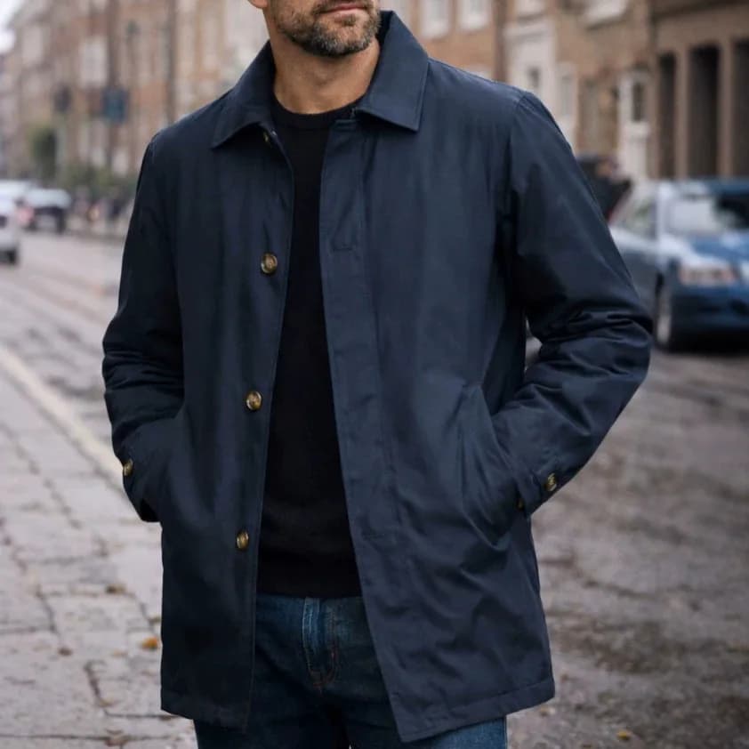 Men's Waterproof Retro Trench Cardigan