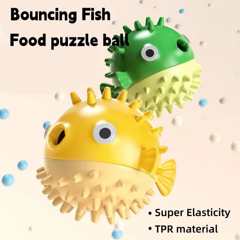 Bouncing Fish Treat Dispenser Dog Toy