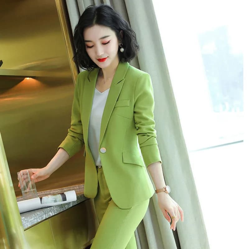 Women's Blazer and Pant Matching Set