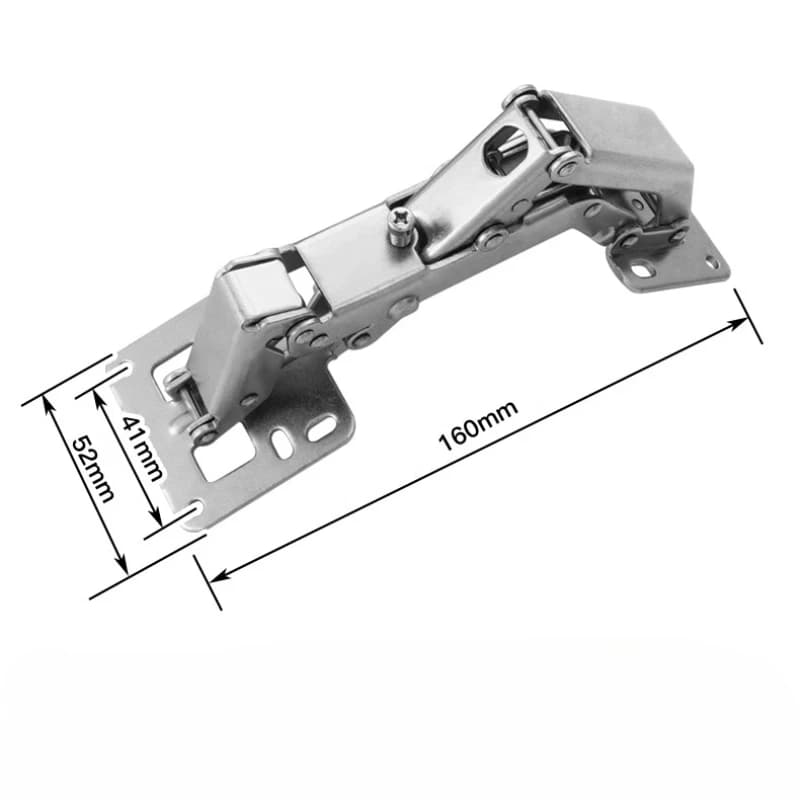 165-Degree Heavy-Duty Cabinet Door Hinge
