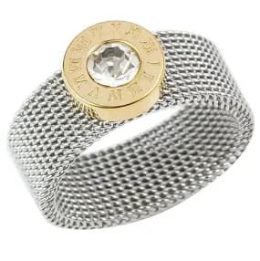 Crystal Zircon Stainless Steel Ring Band