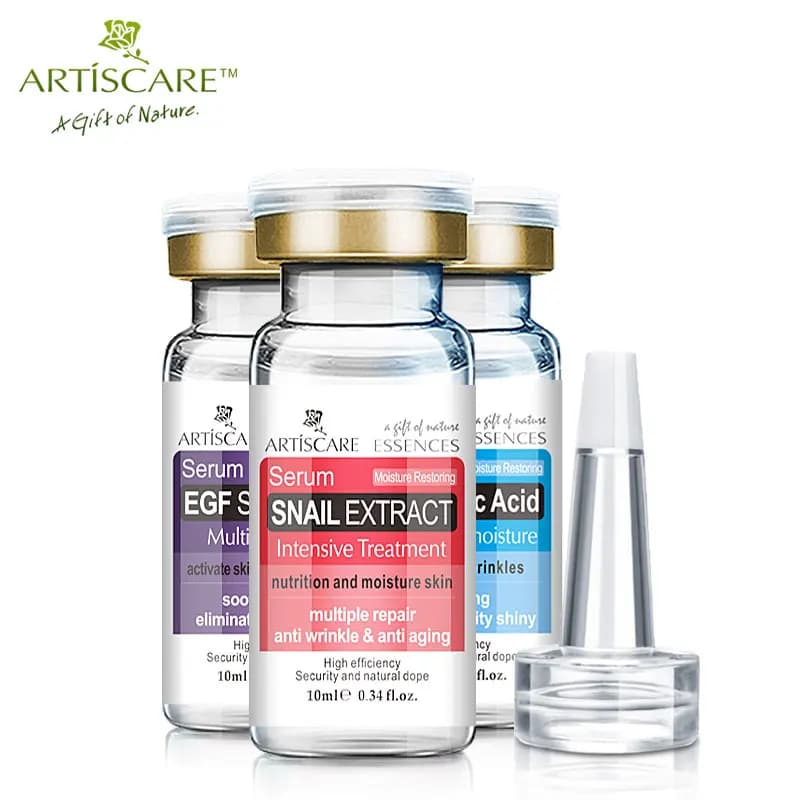 ARTISCARE Serum for Face 8pcs/Lot for Moisturizing Anti Wrinkles Aging Hyaluron Acid Vitamain C Six Peptides Essence Skin Care