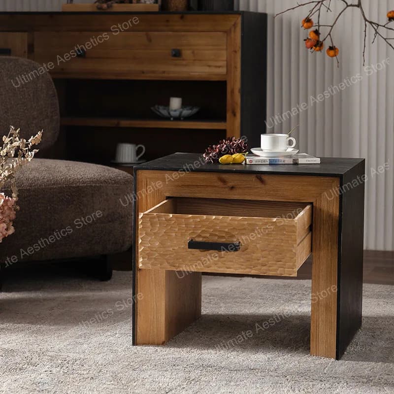 Vintage New Style Nightstand Storage Luxury Simple Trendy Bedside Table Space Saving Muebles Para El Hogar Bedroom Furniture