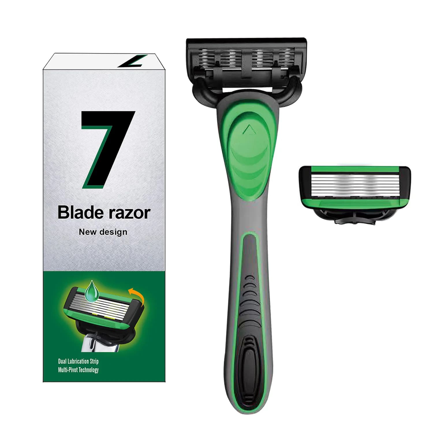 Manual Razor with 7-Layer Replaceable Blades