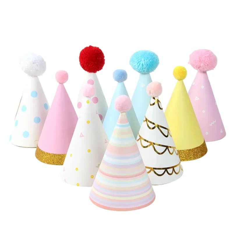 Party Paper Hats Baby Shower   Funny Cake Caps Photo Props Adult Children's Ornament  Cosplay Wedding Birthday