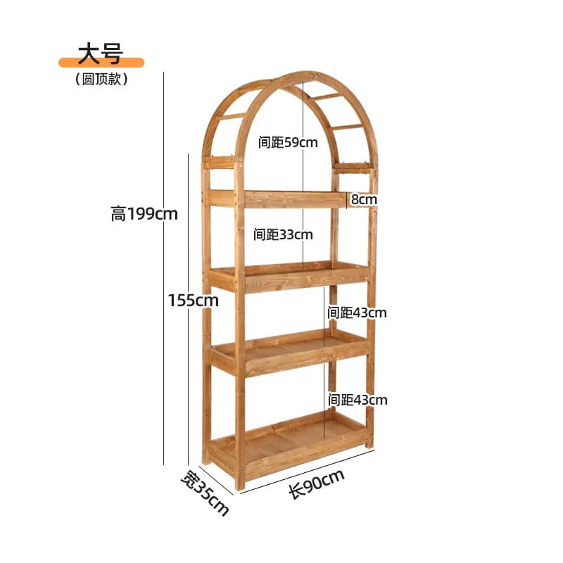 Garden Black Plant Stands Wooden Pots Shelf Patio Plant Stands Flower Outside Giardino Arredamento Esterno Terrace Furniture