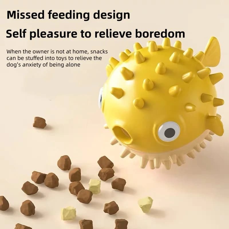 Bouncing Fish Treat Dispenser Dog Toy