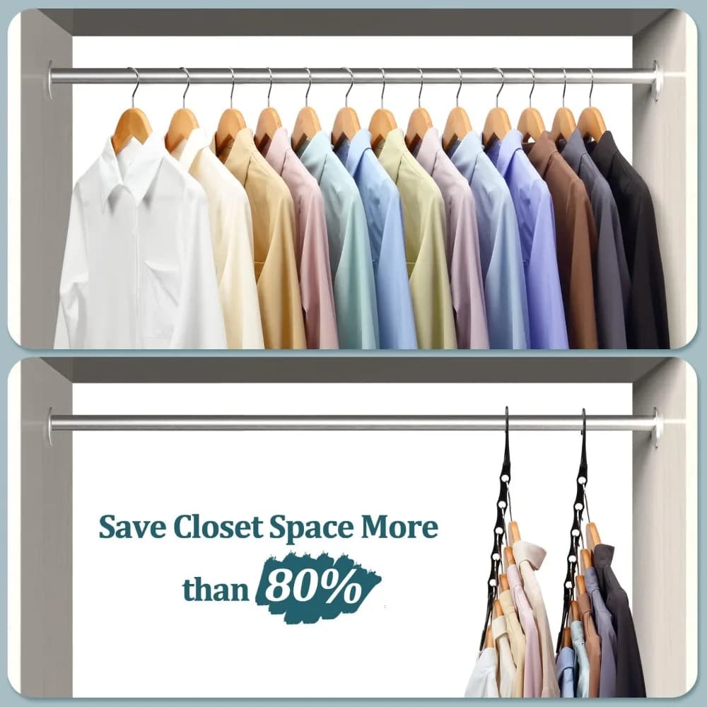 Space-Saving Closet Hangers 6-Pack