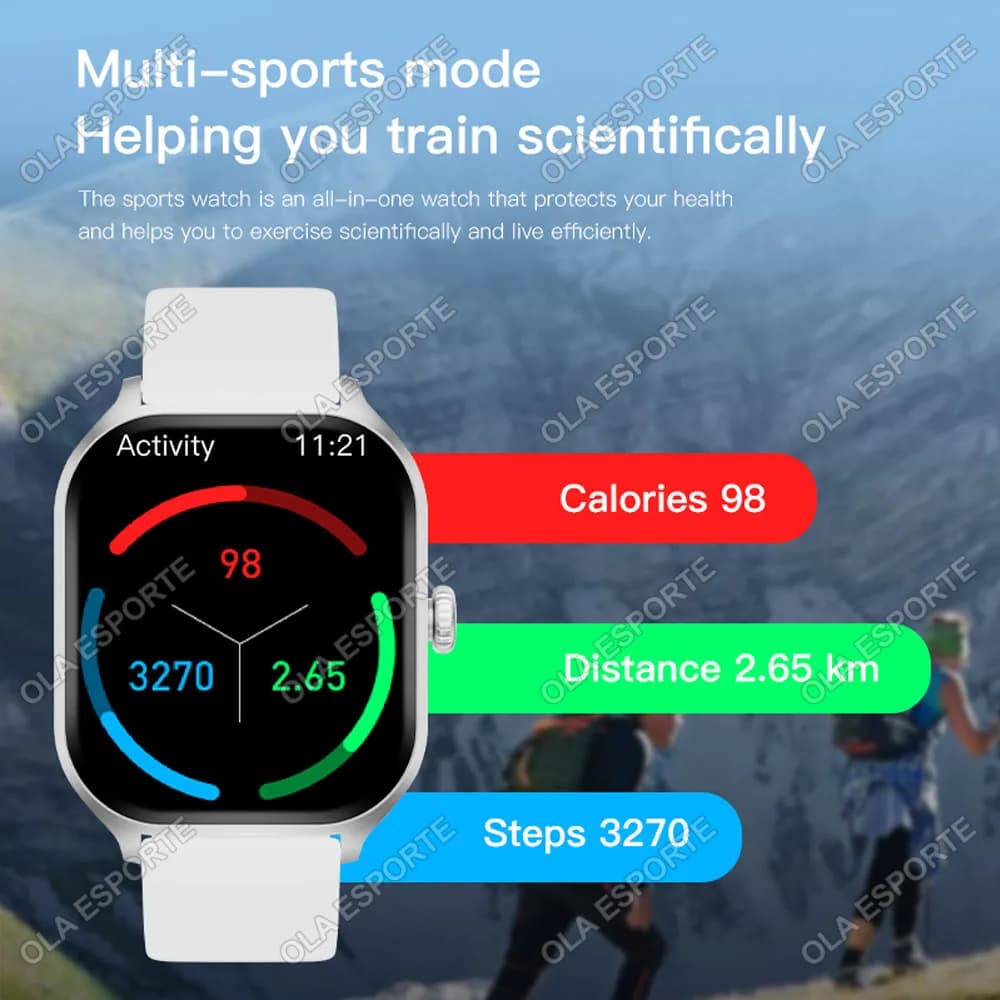 Smart Watch For Android IOS Watches 2.01inch HD Display Bluetooth Call Message Alert Music Sports Smartwatch Men Women Gift Ht30