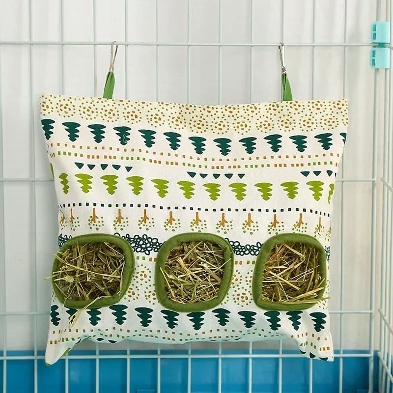 Hanging Hay Feeder Bag for Small Pets
