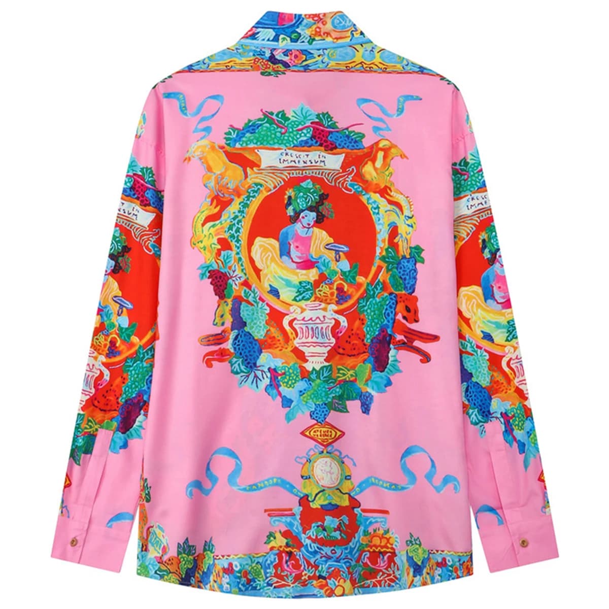 Men's Oversized Printed Button-Up Shirt