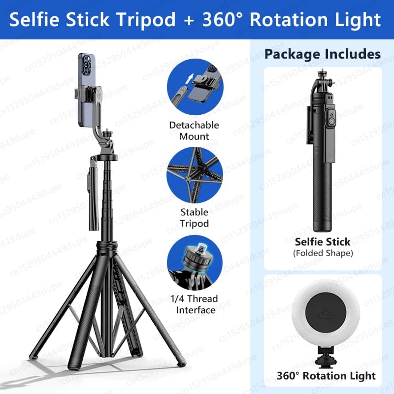 Tripod Stand with Wireless Bluetooth Phone Holder