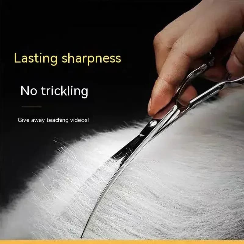 Pet Grooming Scissors Dog Hair Tool Set Professional Trimming Scissors Bent Scissors  Haircutting Pet Clippers
