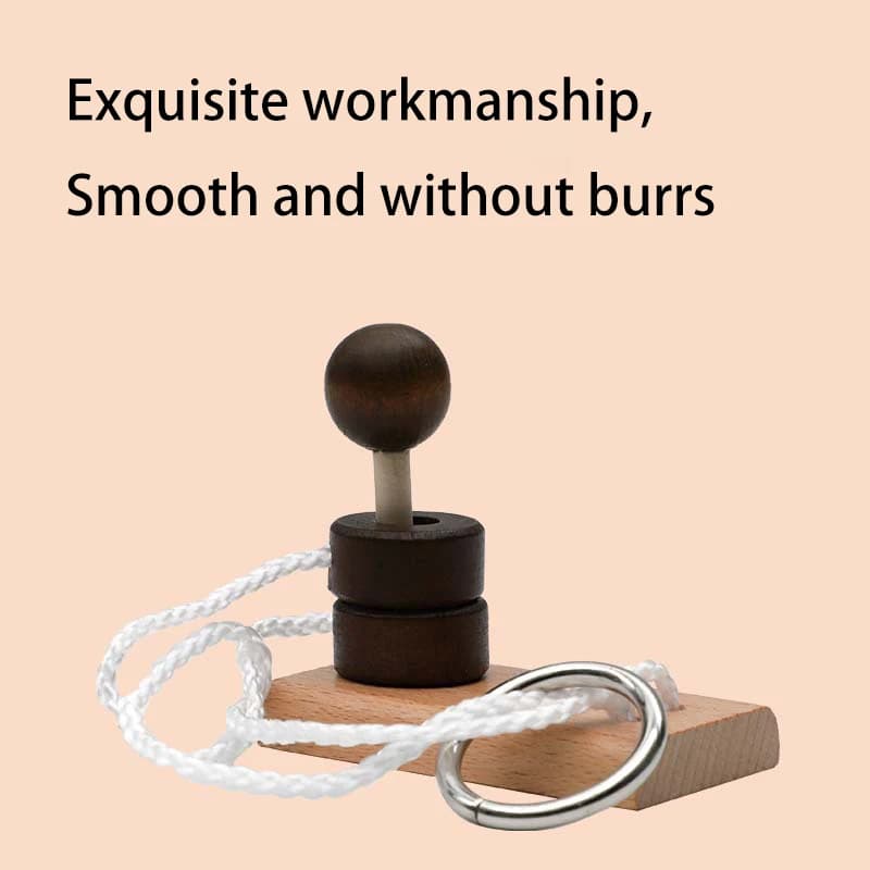 Wooden Rope Brain Teaser Puzzle